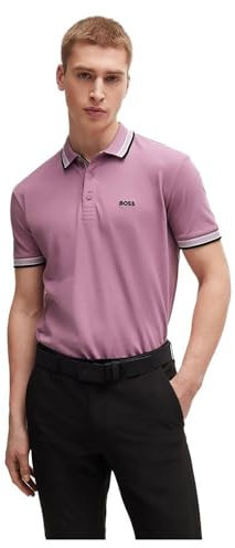BOSS Mens Polo Shirt Light Purple M