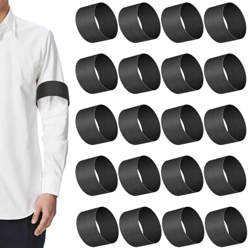 ZOCONE 20 schwarze Armbänder, schwarzes Armband, Beerdigung, langlebig, elastisch, schwarz, Fußball, Übung, elastisches Armband für Respekt, Gedenkstätte, Fußball, Basketball und Laufen