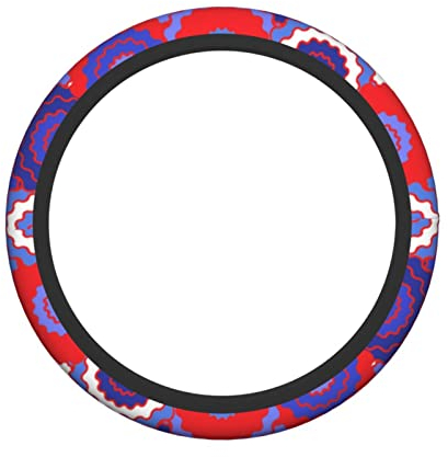 Lenkradbezug, Bänder, Wimpelkette, 38,1 cm, Autozubehör, atmungsaktiv, weich, eng anliegend, Innendekoration, rutschfester Schutz für Auto und LKW