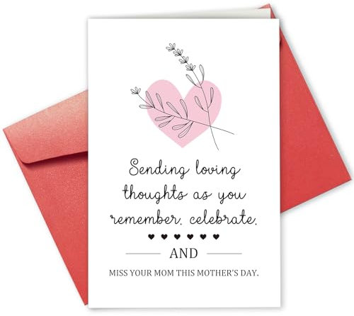 Trauerkarte für den Verlust der Mutter, erster Muttertag ohne Mutter, Geschenk, Trauer-Muttertagskarten für verlorene Mutter, trauernde Muttertagskarte, Grußkarte in Erinnerung an Mütter
