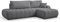 DomoHome® Baloo Ecksofa mit Schlaffunktion und Bettkasten - Schlafsofa, Sofa, Couch, Sofa mit Schlaffunktion, Schlafcouch, Sofa L Form, Wohnzimmer Möbel (rechte Seite, Lambi 12)