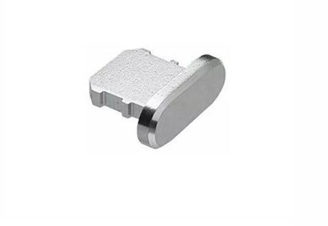 FPC Silver - Lightning Port Metal Charging Dock Anti Dust Protection Cover Plug Cap, Compatible with iPhone 14/13 / 12/11 / PRO/MAX/MINI/XR/XS/X / 8/7 / 6S / 6 / SE / 5S / 5C / 5