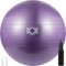 KK Exercise Ball Anti-Burst Gym Ball, Fitness Ball For Yoga, Pilates Training, Swiss Ball With Hand Pump (Purple: 55CM)