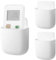 3Pcs Remote Control Holder Wall-mounted Remote Control Storage Box Adhesive Storages Mobile Phone TV Remote Holders Container (White)