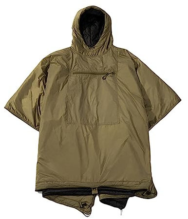 tuwiwol Cotton Sleeping Bag Wearable Coat Waterproof Insulation Blanket Adult Warm Portable Quilt Cold-Proof Cloak Nature, Green