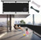 Pantalla para Balcón Jardín 180 x 350 cm 95% Protector Solar/Impermeables, Toldos Laterales para Balcon con Bridas y Cuerda, para Barandillas de Balcón, Terraza, Negro