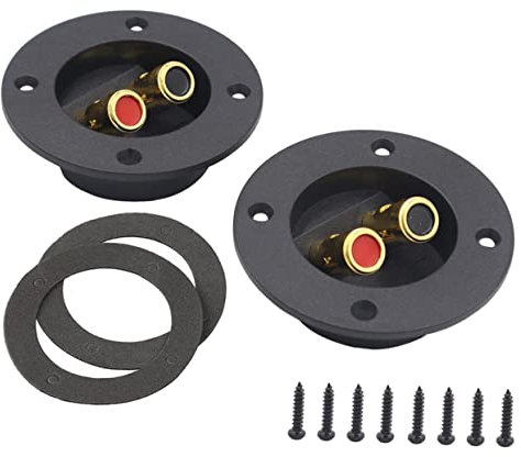 QUMIIRITY 2pcs Audio Junction Box Car Stereo Speaker Wire Connector Speaker Terminals for Diy Kit Sub Box Terminals Cup
