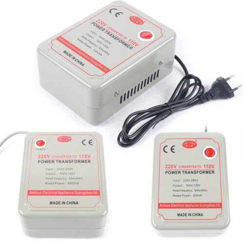 Convertidor de voltaje, transformador, 230 V a 110 V, inversor, transformador, convertidor de voltaje para usar con todos los aparatos electrónicos y eléctricos (500 W)