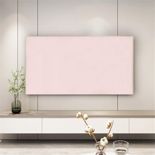 Mateju Cubierta Antipolvo para TV, Cubierta Antipolvo Universal, Color Sólido Funda para Televisor Elástico, Cubierta de Televisión, Pantalla de Funda para 32 a 85 Pulgadas (76-85 Pulgadas,Rosa)