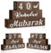 KBIBCK 5er Set Ramadan Countdown Blöcke Set, Eid Kalender Countdown Dekoration, Holz Ramadan Tisch Ornament, Mubarak Holz Schild für Eid und Ramadan Dekoration, Traditionelle Ramadan Deko