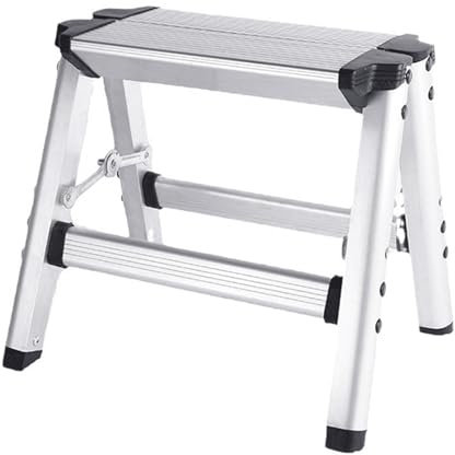 Tritthocker für Zuhause, Klappleiter, Trittleiter, Regal für aufsteigende Fischgrätenleiter, Tritthocker, Aluminium-Trittleiter