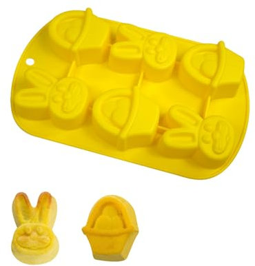 Moldes de silicona para repostería, moldes de galletas con temática de Pascua, moldes de chocolate, accesorios para hornear dulces para cocina