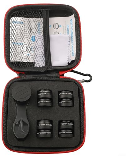 10-in-1 Smartphone Objektiv Kit Professionelles Fotografie-Set mit 17mm Clip Weitwinkel Makro Fischaugen Teleobjektiv CPL Filter Star Objektiv für Handys