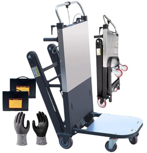 Sube Escaleras Eléctrico De Alta Resistencia/Sube Escaleras Eléctrico Plegable - Capacidad De Carga De 496/661 LB con Batería Extraíble, Diseño Plegable para Subir Sin Esfuerzo 500w(2batteries)