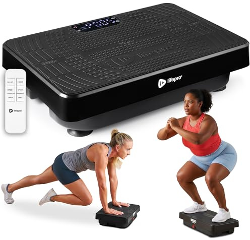 Lifepro Vibrating Plate Exercise Machine Shake Board for Lymphatic Drainage – Ultra-Compact Powerful, Slim Design – Whole Body Workouts Platform for Balance, Flexibility & Wellness at Home