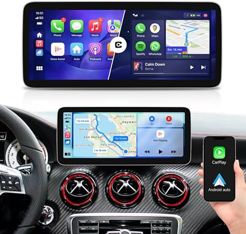 Vibex | Monitor 10.25 per Mercedes Classe A W176 CLA C117 GLA X156 NTG 4.5 4.7 – Sistema Linux – Apple CarPlay e Android Auto Wireless – Schermo HD IPS – Mantiene Funzioni Originali OEM – Plug & Play