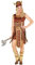 dressforfun Frauenkostüm Wikinger | Schönes Kleid mit Schürze | inkl. Beinstulpen und Wikinger Hut (XL | Nr. 301352)