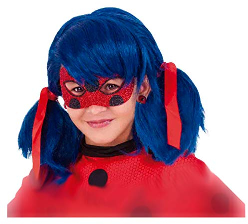 RUBIE'S Miraculous Offizielle Ladybug-Maske für Kinder, Motiv: Wolf, Glitzer, für Karneval, Halloween, Halloween, Anime LadyBug Miraculous