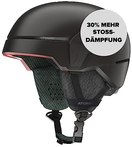 ATOMIC COUNT Skihelm - Schwarz - Größe L - Helm für max. Sicherheit - Skihelme mit bequemem 360° Fit System - Snowboardhelm mit funktionellem Innenfutter - Kopfumfang 59-63 cm