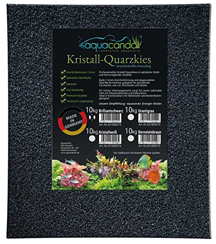 aquacando Aquarium Kristall-Quarzkies Brilliantschwarz (10kg)