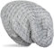 styleBREAKER Unisex Strick Beanie Mütze grob gestrickt, Slouch Longbeanie, Grobstick Winter Strickmütze 04024158, Farbe:Hellgrau