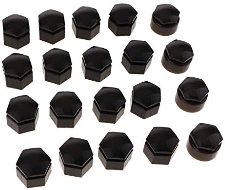 20 Satz 22 mm Auto Reifen Reifen Nut Lug Staub Abdeckkappen Schutz Nabenschraube schwarz