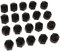 20 Satz 22 mm Auto Reifen Reifen Nut Lug Staub Abdeckkappen Schutz Nabenschraube schwarz