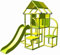 Move and stic Lina großer Spielturm/Spielhaus Kletterturm mit Rutsche für Kleinkinder (gelb apfelgrün)