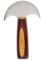 Cuchillo de cabeza redonda de cuero Manija de madera Delantera de acero Herramienta de corrección de Leathercraft DIY(S)