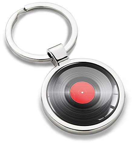 Biomar Labs® 3D Metal DJ Vinyl Records Keyring Key Ring Accessories Men Women Keychain Gift KK 183