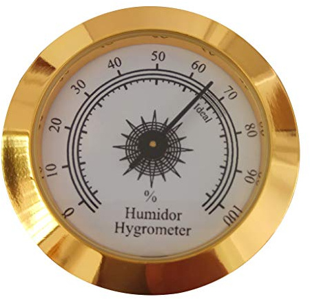 PLMN Rundes analoges Hygrometer für Cigar Humidor Gitarrenschränke mit 50 mm Durchmesser