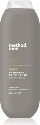 Method Men 2-in-1 Shampoo + Condtioner, Cedar + Zypresse, Paraben- und Phthalatfrei, 14 ml (1 Stück)