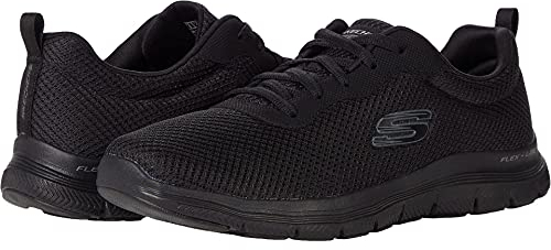 Skechers Flex Appeal 4.0 Sneaker für Damen, schwarz/türkis, 38.5 EU Weit