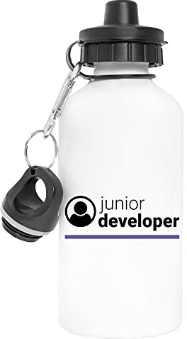 Hopestly Junior Developer Icon Aluminium Wiederverwendbar Sport Reise Wasserflasche Weiß Reusable Travel Water Bottle White