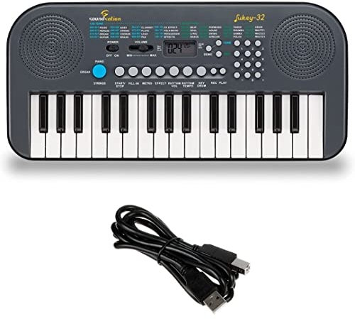 Soundsation Mini Tastiera JUKEY 32 Tasti Pianola per Bambini e scuole, Moderno