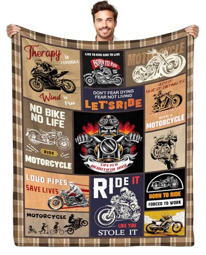 CIUGOIG Motorcycle Blanket Gifts Blankets for Motorcycle Lovers Blanket Motorcycles Gifts for Men 60x50