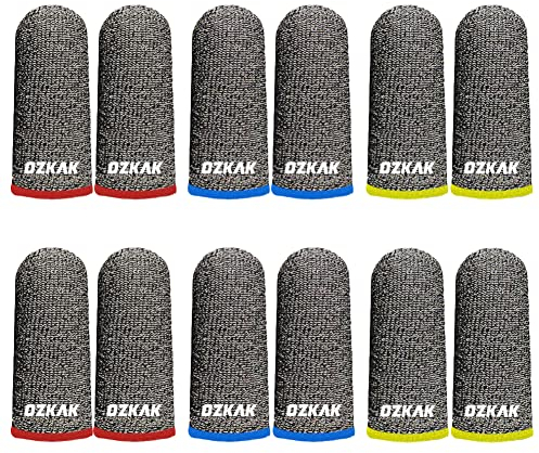 Finger Sleeve Chaussetes Manchon de Doigt de Jeu Lot de 12, Gants de Jeu Mobile Antidérapant pour PUBG et Touts Les Jeux à Écran Tactile
