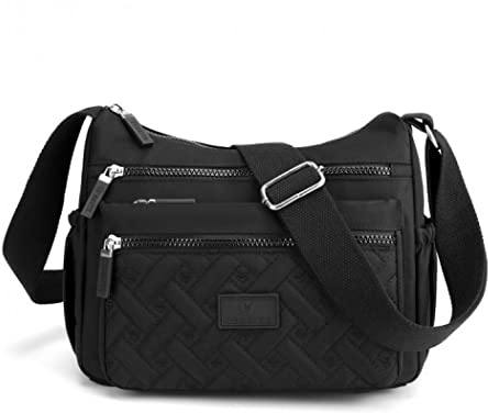 Milky Way Damen Multi Pocket Casual Crossbody Tasche Schultertasche Handtasche Mädchen Verstellbar Weich Große Kapazität Handtasche Handytasche für Einkaufen Reisen Arbeit
