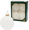 Dekohelden24 Lauschaer Christbaumschmuck - Krebs Glas Lauscha - 4er Set Frost Kugel - goldsplint - Uni, 8 cm, mit goldenem Krönchen + 50 Schnellaufhänger in Gold
