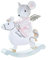 DKD Home Decor Weihnachtsschmuck der Marke, grau und rosa, aus Harz (9,5 x 4 x 11 cm)
