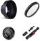 Set di accessori per fotocamera Nikon Coolpix P950 P900 P900s con paraluce pieghevole a 3 fasi, filtro UV, copriobiettivo, penna per la pulizia