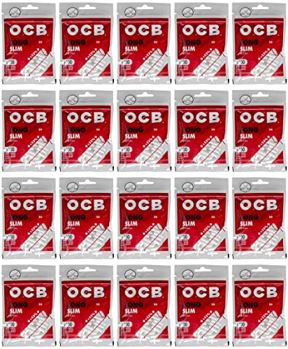 OCB Long Slim Filter Drehfilter Ø 6mm 20mm lang + Sticker (20x100)