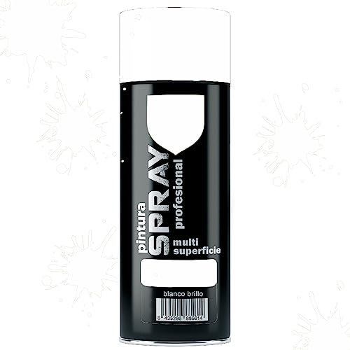 various Pintura Spray Blanco Brillo de 400 ml Adecuado para las Superficies de Metal, Madera y Plástico Pack de 1 Unidad