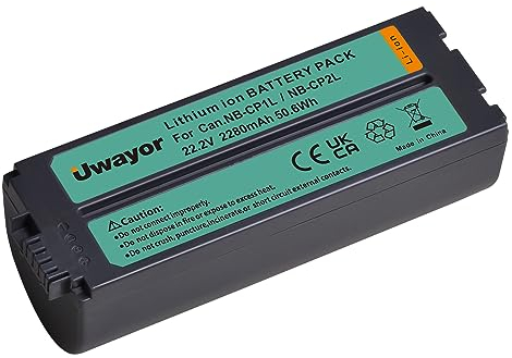Uwayor 2280mAH NB-CP2L Akku NB CP2L Bittern kompatibel mit Canon NB-CP1L CP2L Canon Fotodrucker CP1500 CP1300 CP1200 CP900 CP800 CP910 CP100
