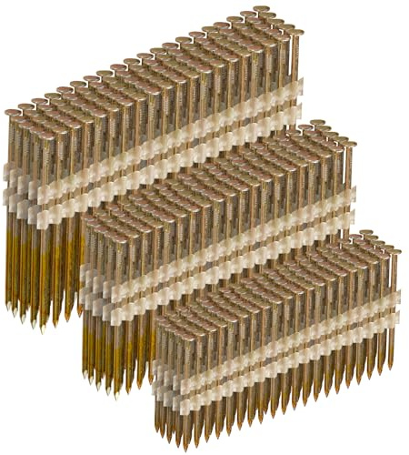 SITLDY Framing Nails 21 Degree 3 Sizes (3-1/2+3.0+ 2-3/8, 150 per Size) Full Round Head EG Galvanized Smooth Shank, 450 Count Assorted Size, for Pneumatic, Electric 20 to 22 Degree Framing Nailer