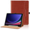 Funda para Samsung Galaxy Tab S10 FE 10.9 Pulgadas 2025/S9 FE 10.9 Pulgadas/S9 11 Pulgadas 2023 PU Leather Ángulos Ajustables Case con Supporto Funzione y Bolsillo,Auto Reposo/Activación -Marrón