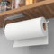 niffgaff Portarotolo da cucina senza foratura, organizer da cucina per rotolo da cucina, 31 cm, autoadesivo, alluminio, argento