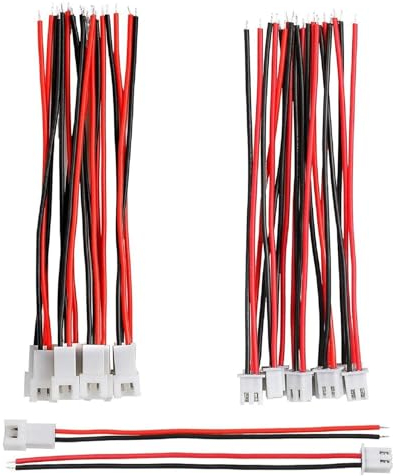 10 Paare 1,25 mm JST 2 Pin Mikro Elektronik Männlichen und Weiblichen Steckverbinder Stecker mit 10 cm Draht Kabel