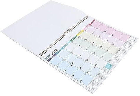 PRETYZOOM Jahreskalender Monatskalender Wandkalender zum Aufhängen mit Notizen fürs Büro und Zuhause Robust und Formstabil