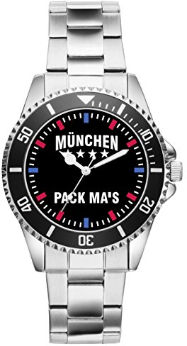 KIESENBERG Damenuhr München Geschenk Artikel Idee Fan Armbanduhr Ø 33 mm Metallarmband Uhr D-2494